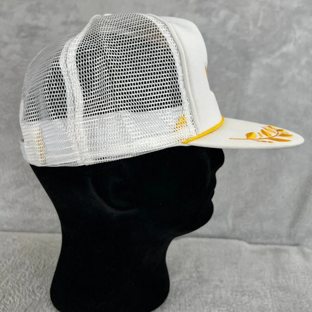 Vintage Maui Hawaii Trucker Hat White 90s Mesh Snapback Surf Island Souvenir